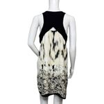 Silence + Noise Silence Noise Dress Women Medium Cream Black Scarf Print Shift Mini Casual Party Photo 3
