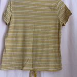 Ny Collection Yellow Button-Down Tie-Front Top Photo 5