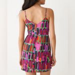 & Other Stories & Other Stories Abstract Print Colorful Strappy Wrap Mini V-Neck Dress Size 8 Photo 1