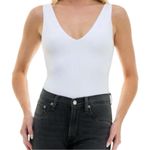 NEW Urban Social Bodysuit V Neck Size Medium White Photo 1