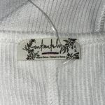 Free People NWT Ribbed Scoop Neck Button Front Top Cardigan White Medium Photo 4