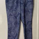 Adidas  Blue Women's Golf Stretchy Pull On Pants Blue Watercolor Floral Small S Photo 0