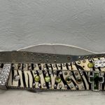BHW WESTERN COWGIRL ANIMAL PRINT LEATHER BELT | ZEBRA |‎ GREEN Photo 0