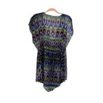 Becca  Abstract Multicolor Semi-sheer Chiffon Swim Beach Pool Coverup Dress | XS Photo 1