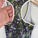 Lululemon  Cool Racerback Purple & Pink Floral Sport White Tank-2-XS Photo 2
