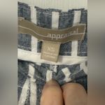 Striped Gray Straight Leg Pants Blue Size XS Photo 1