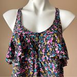Rebecca Taylor  | Silk Floral Print Tiered Ruffle Tank Top Sz S Photo 2