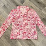 Lilly Pulitzer  PJ Button Up Top Raspberry Rouge Animal Magnetism Size XL NWT Photo 0