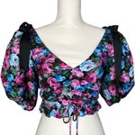 For Love & Lemons NWT  Women’s Maggie Satin Crop Top Size Small Photo 2