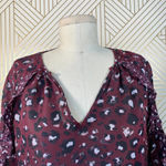 Parker Denny Blouse Cordovan Jungle Animal Print Photo 2