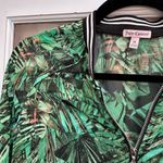 Juicy Couture  Jungle Green Lush Tropical Bomber Zip Jacket Size Medium M Photo 2