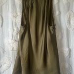Michael Stars  Women’s Olive Green Satin Cowl Halter Neck Tank Top Sz M Photo 1