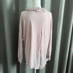 None NWOT Oversized Women's Thermal Pink Sweatshirt Photo 2