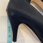 St. John Black Satin Pumps w/ Pailette Toe & Heel Detail Italy Sz 7B Photo 10