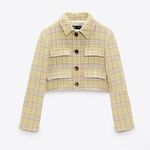 ZARA  Bloggers Fav Luxury Cropped Textured Lapel Collar Long Sleeves Size M Photo 1