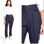Joie  Ianna Navy Belted Cropped Pants NWT 382 Photo 2