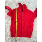 Ann Taylor  Petite Cable Knit Full Zip Up Red Sweater XXSP Collared Photo 5