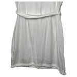 J.Crew New  Shirt Dress Womens XL Linen Raw Hem Belted Knee Length White BY817 Photo 12