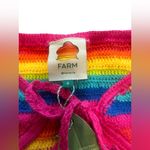 Farm Rio NWT Rainbow Crochet Bikini Top Photo 5
