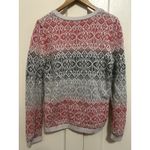 Talbots  Size M Red Gray Nylon/Wool Pullover Crew Neck Sweater EUC Photo 2