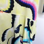 ALC Frank A.L.C. Enzo Silk Chiffon Wrap Dress Yellow Psychedelic Mini Womens 6 Photo 5