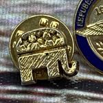 Vintage Republican‎ Presidential Task Force Lapel Pin Lot RNC GOP USA Flag Gold Photo 1
