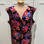 ECI  Velvet Floral Sheath Dress Size XL‎ Metallic Whimsigoth Wedding Guest Party Photo 1