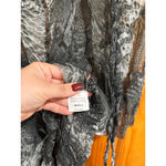 Jeff Gallano Paris 100% Silk Sheer Animal Print Crinkled Blouse France Sz 2 Black Photo 3