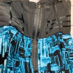 Bebe Strapless Bubble Hem Black/Blue Party Dress Size Medium Photo 6