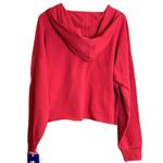 Champion  New With Tags Slightly Cropped Raw Hem Red Hoodie Sweatshirt Photo 1