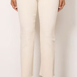 Pistola Lennon Cropped Boot High Rise Raw Hem Sandstone Ecru Jeans Photo 0