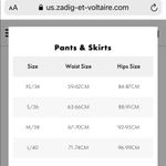 Zadig & Voltaire Poème Crêpe Satin Pants Size EU38 USM New w/Tag Retail $328 Photo 9