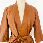 Just Female Anthropologie beautiful genuine lamb leather kimono style jacket NEW Tan Photo 6