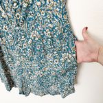 Anthropologie [] Maeve Point Breeze Blue Floral Front Tie Short Sleeve Romper 14 Photo 8
