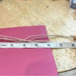 Turquoise Type Pendent Necklace Homemade Wooded Spools Corded Rope 14” Long Blue Photo 8