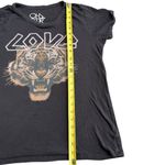 Chaser M Tiger Love Graphic Tee Shirt Brown 100% Cotton Distressed Indie Sleaze Photo 2