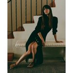 Veronica Beard NWT  Jaden Shirtdress Size 6 Black with Gold Button Detail Photo 10