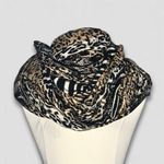 Look Cashmere Leopard Scarf Animal Print Multicolor OS Black Photo 3