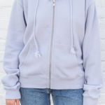 Brandy Melville Light Blue Christy Zip Up Hoodie Photo 0