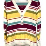 Sonoma  hooded pocket striped button snap Photo 2