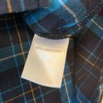 Pam & Gela  Blue Tartan Belted Flannel Button Down Shirt Photo 9