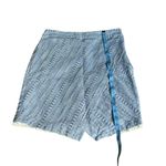 Loft 3/$15 blue faux wrap skirt Photo 2