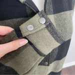 Steve Madden Revolve Eldridge Jacket Shacket Checkered Plaid Olive Green Black Photo 4