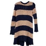 Free People Cream & Navy Striped Knit Cardigan Photo 2