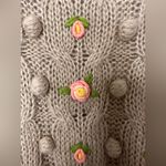 Moda  International Pom Pom Sweater with Knit Rosettes Photo 2