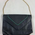 11x7 Amore Pacific Black Snake Skin Club Clutch Photo 0