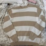 Brandy Melville Tan Striped Sweater Photo 0
