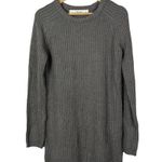 ZARA Knit Gray Long Sleeve Crew Neck Sweater Dress M Photo 0