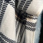 Abercrombie & Fitch NWT plaid navy and white oversized cape poncho sweater Photo 6