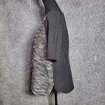 Vince Textured Tweed Boxy Top Blouse S Small black grey wool blend Photo 2